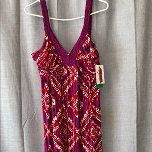 Pink multicolor maxi dress